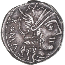 Fannia, Denarius, 123 BC, Rome, Silver, AU(50-53), Crawford:275/1