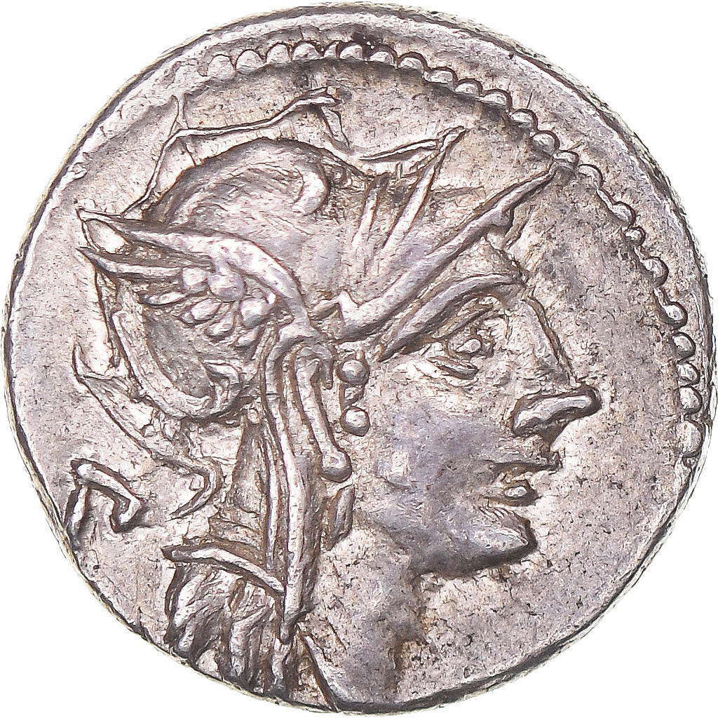 Junia, Denarius, 91 BC, Rome, Silver, AU(55-58), Crawford:337/3