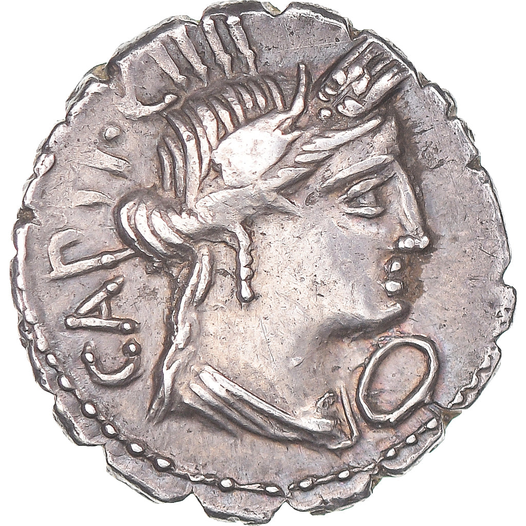 Maria, Denarius Serratus, 81 BC, Rome, Silver, AU(50-53), Crawford:378/1c