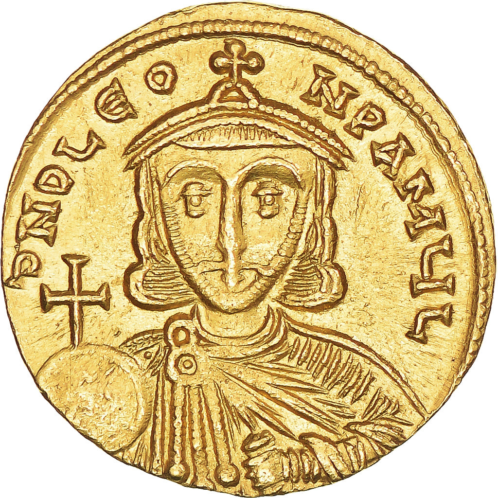 Leo III & Constantine V, Solidus, 720-741, Constantinople, Gold, AU(50-53)