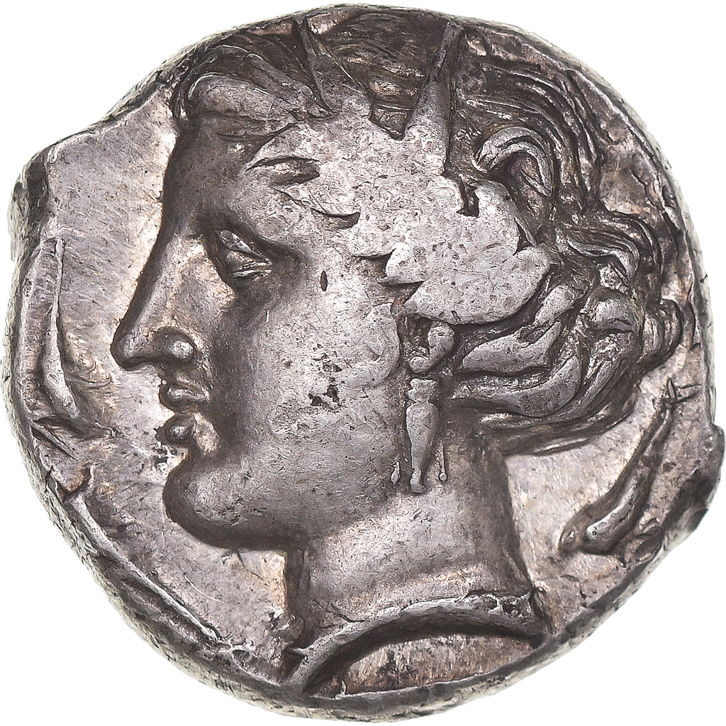 Carthaginian Sicily, Tetradrachm, ca. 320/15-300 BC, Entella?, Silver, AU(50-53)