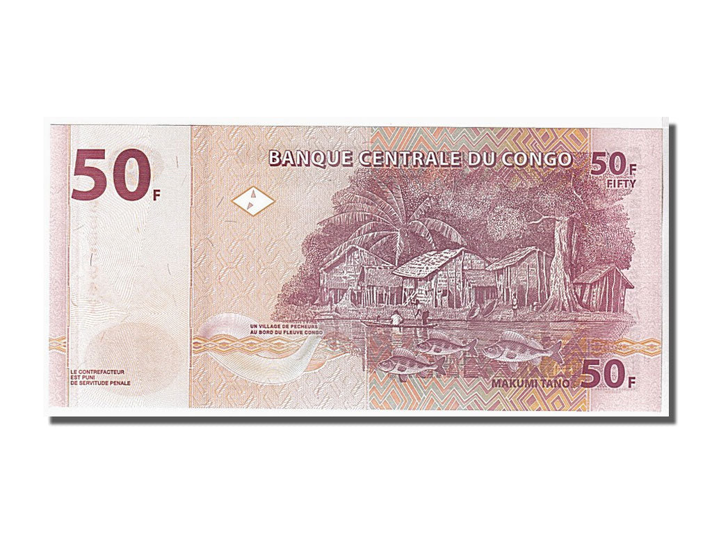 Banknote, Congo Democratic Republic, 50 Francs, 2007, KM:97a, UNC(65-70)
