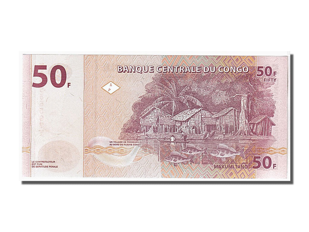 Banknote, Congo Democratic Republic, 50 Francs, 2007, KM:97a, UNC(65-70)