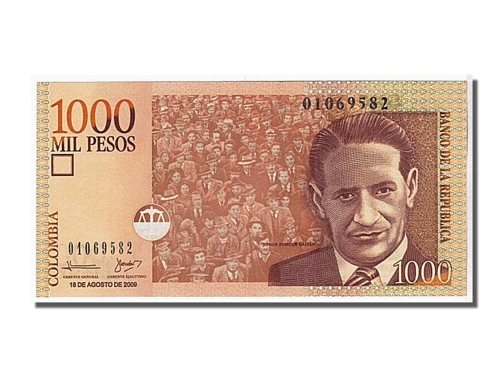 Banknote, Colombia, 1000 Pesos, 2009, KM:456l, UNC(65-70)