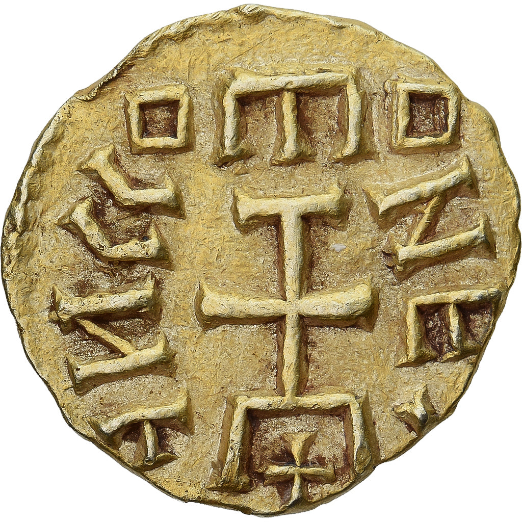 Moeda, França, Triens, ANGLVS Moneyer, 625-635, Quentovic, AU(55-58), Dourado