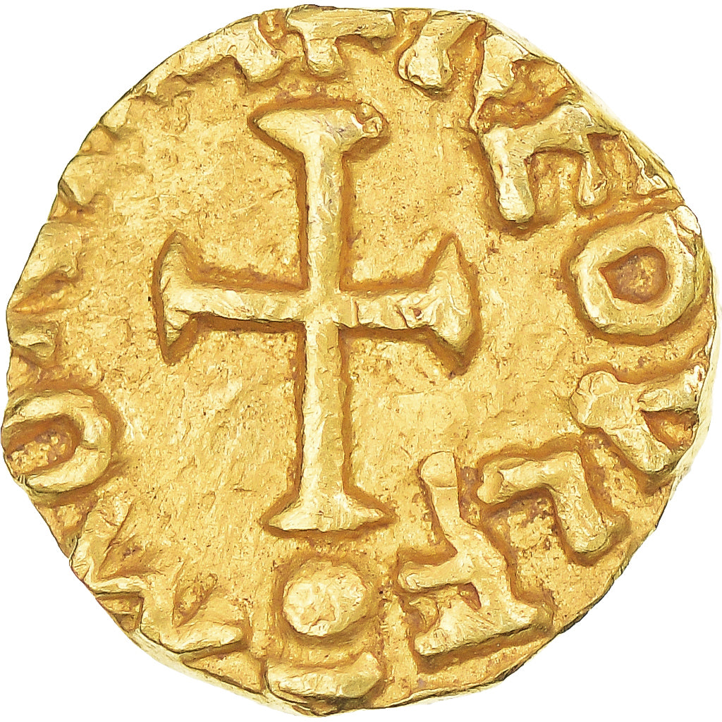 Moneda, Francia, Triens, FREDVLFVS Moneyer, ca. 7th century, Bourges, BETOREX