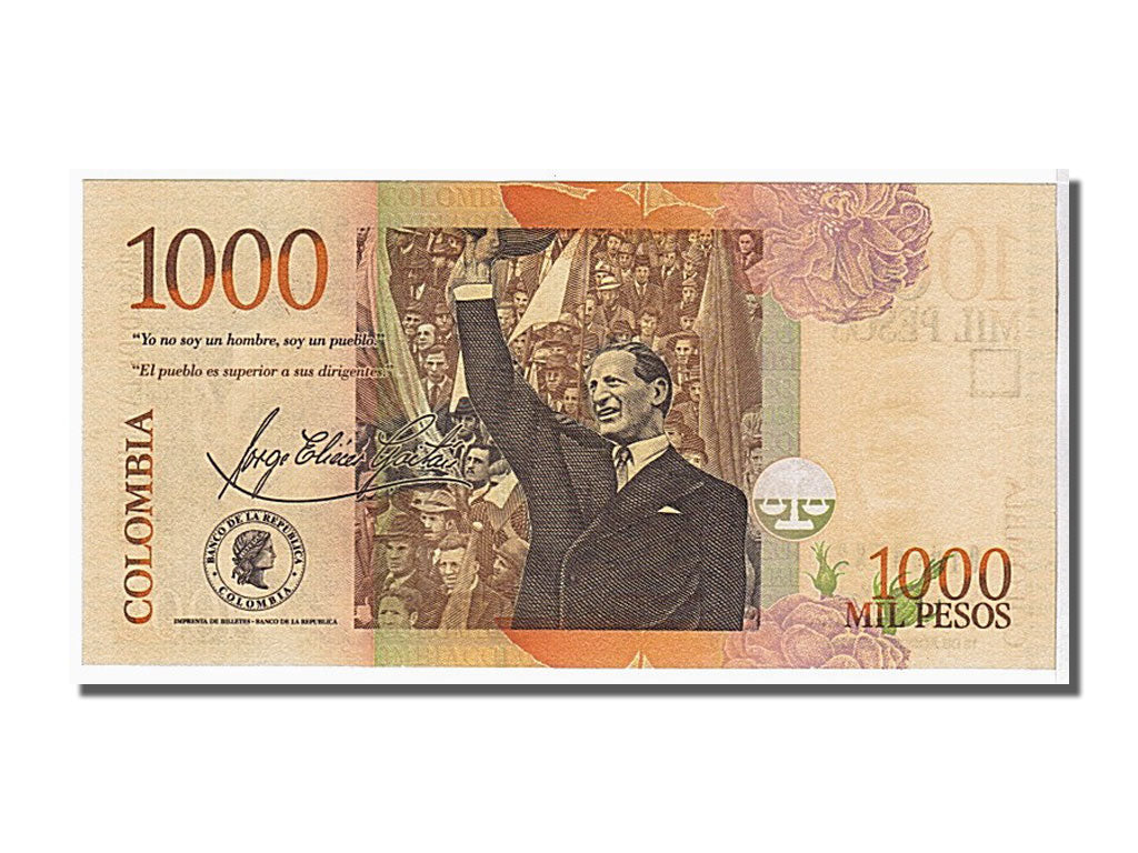 Banknote, Colombia, 1000 Pesos, 2009, KM:456l, UNC(65-70)