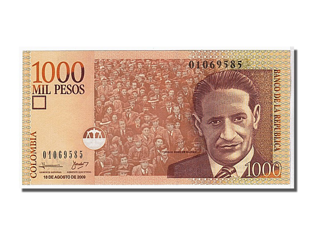 Banknote, Colombia, 1000 Pesos, 2009, KM:456l, UNC(65-70)