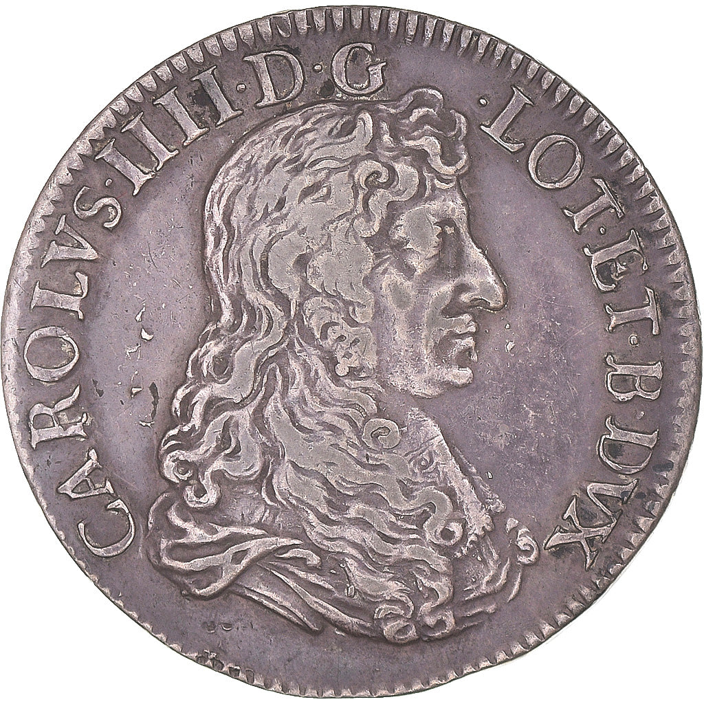 Coin, Duchy of Lorraine, Charles IV, Teston, 1669, Nancy, AU(50-53), Silver