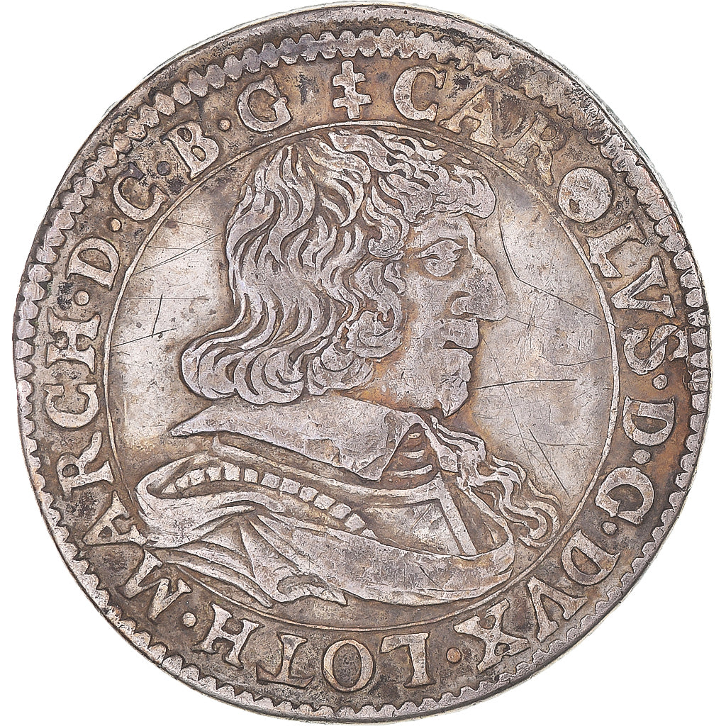 Monnaie, Duché de Lorraine, Charles IV, Teston, 1638, Remiremont, TTB+