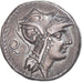 Junia, Denarius, 91 BC, Rome, Silver, AU(50-53), Crawford:337/3