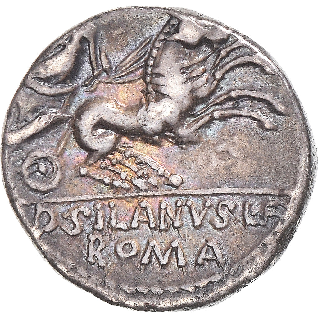 Junia, Denarius, 91 BC, Rome, Silver, AU(50-53), Crawford:337/3