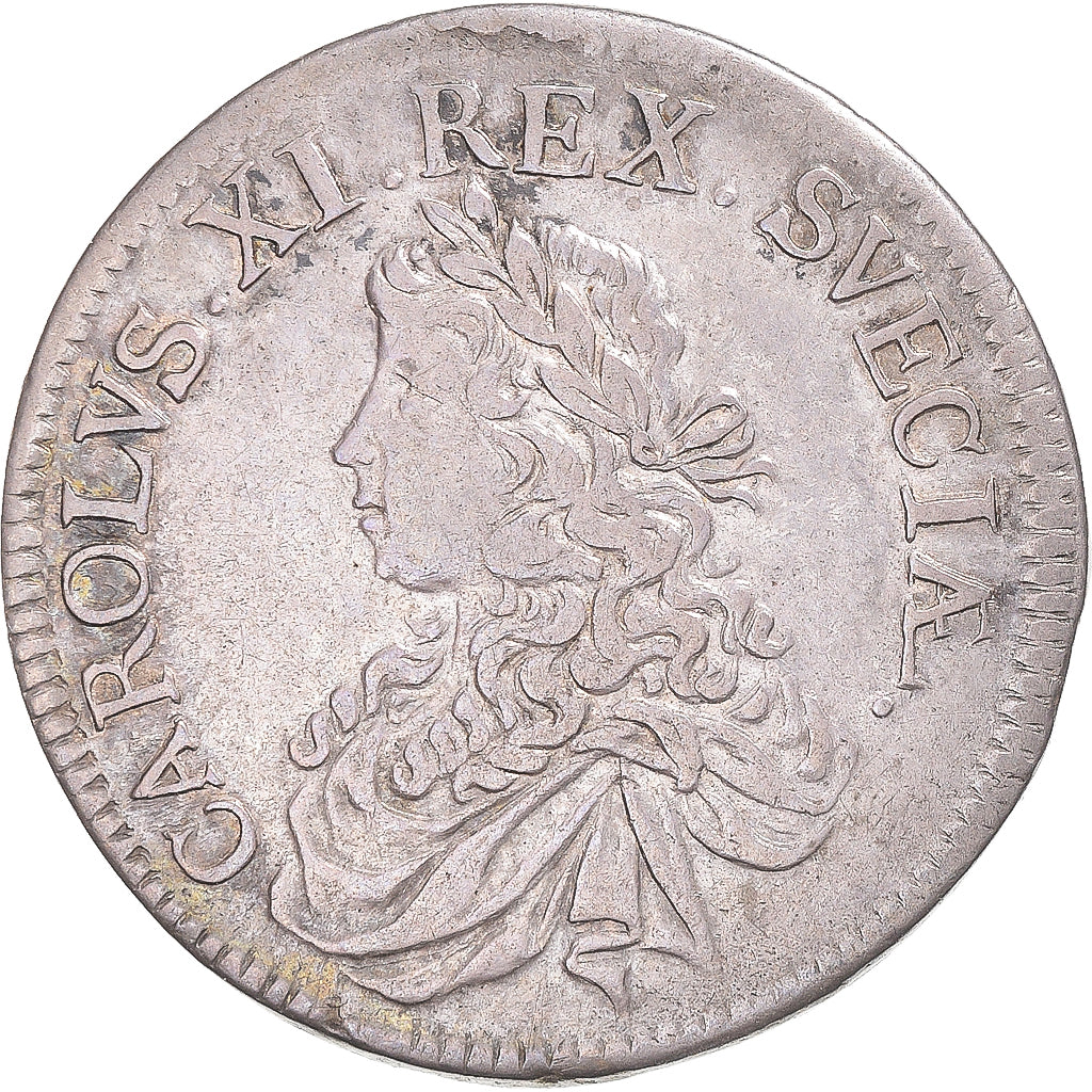 Moneta, Szwecja, Karl XI, 2 Mark, 1667, Stockholm, EF(40-45), Srebro, KM:237a