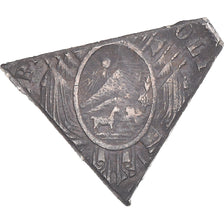 Coin, Bolivia, cut 20 centavos, AU(50-53), Silver, KM:154/159