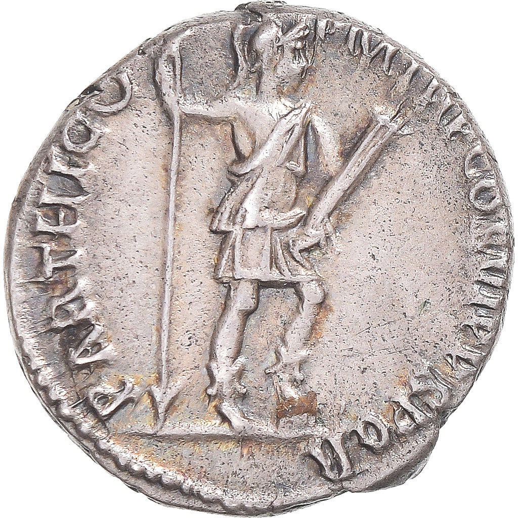 Trajan, Denarius, 114-117, Rome, Silver, AU(55-58), RIC:334
