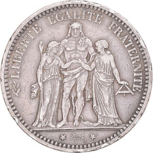 Coin, France, Hercule, 5 Francs, 1871, Paris, Camélinat, EF(40-45), Silver