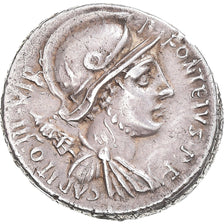 Fonteia, Denarius, 55 BC, Rome, Silver, AU(50-53), Crawford:429/1