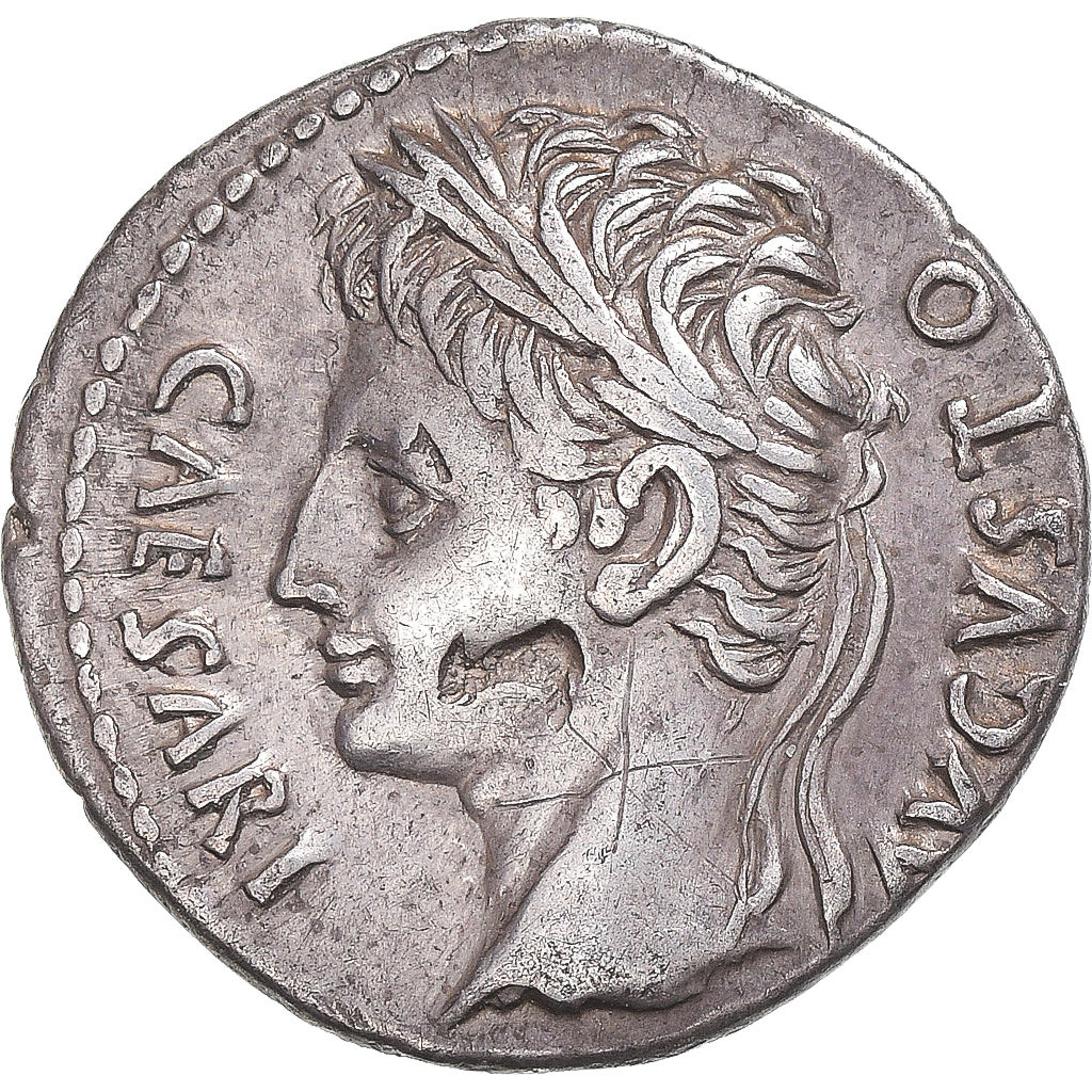 Augustus, Denarius, ca. 18 BC, Colonia Patricia, Silver, AU(50-53), RIC:117