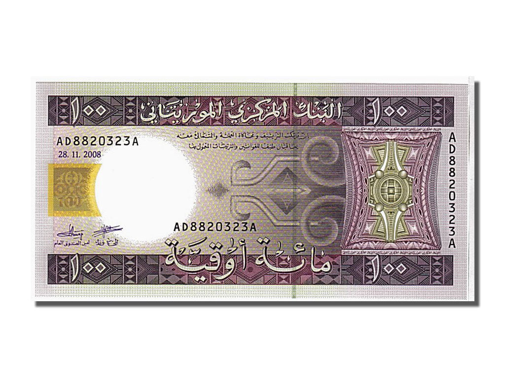 Billet, Mauritanie, 100 Ouguiya, 2008, NEUF