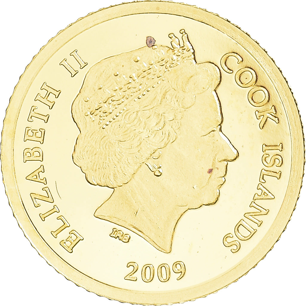 Moneta, Isole Cook, Elizabeth II, Helios, 5 Dollars, 2009, FDC, Oro