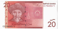 Banconote, Kirghizistan, 20 Som, 2009, KM:24a, FDS