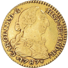 Spain, Carlos III, 1 Escudo, 1787, Madrid, Gold, VF(30-35), KM:416.1a