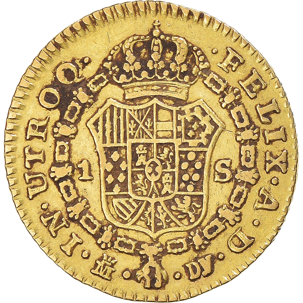 Spain, Carlos III, 1 Escudo, 1787, Madrid, Gold, VF(30-35), KM:416.1a