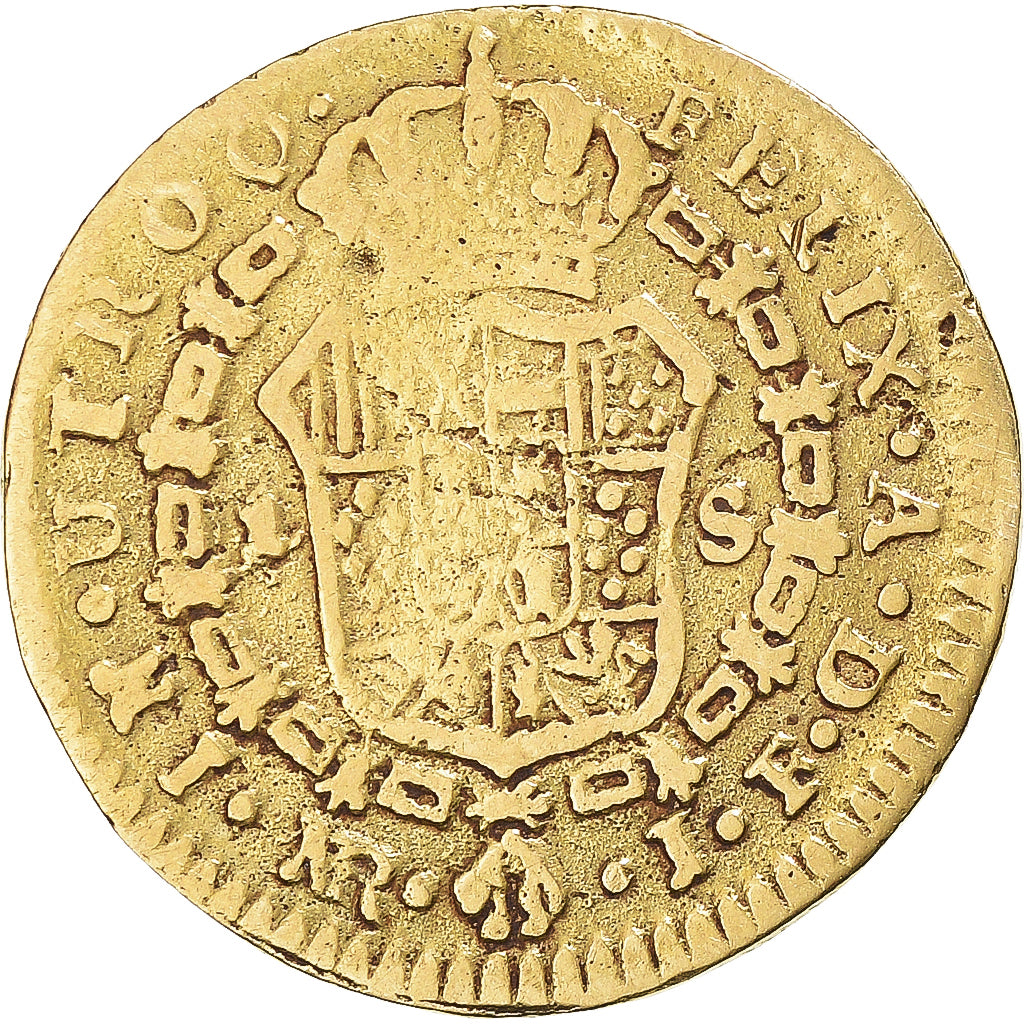 Colombie, Ferdinand VII, 1 Escudo, 1820, Bogota, Or, B+, KM:64.1