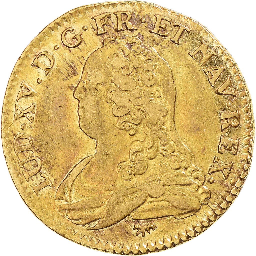 France, Louis XV, Louis d'or aux lunettes, 1729, Paris, Gold, EF(40-45)
