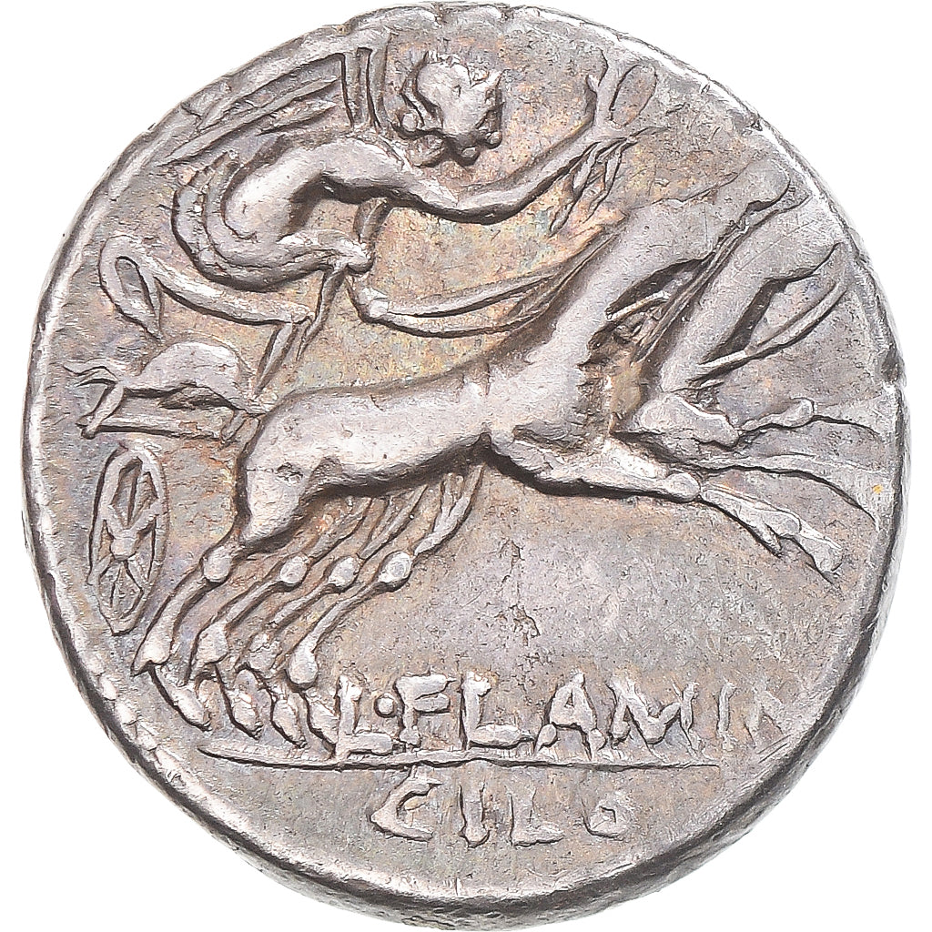 Flaminia, Denarius, 109-108 BC, Rome, Prata, AU(50-53), Crawford:302/1