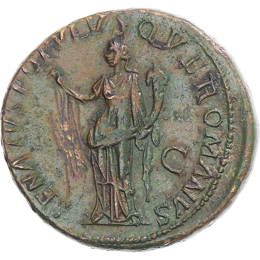 Moneda, Trajan, Dupondius, 116, Rome, MBC+, Bronce, RIC:674