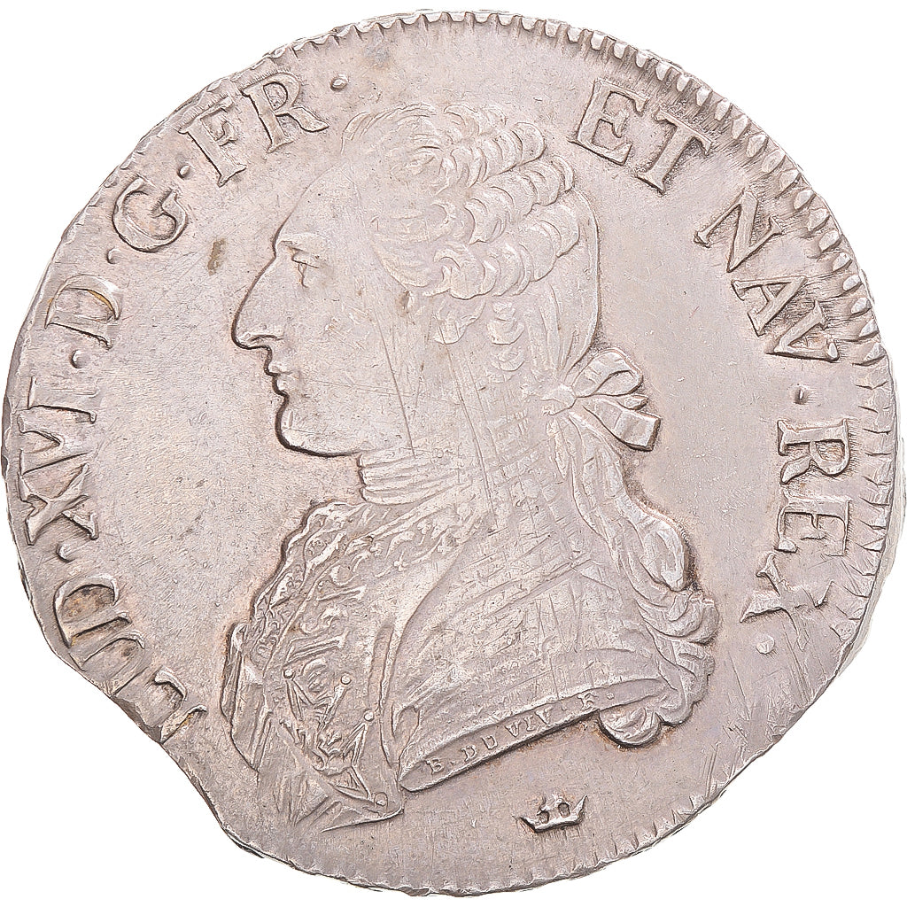 Monnaie, Louis XVI, Ecu aux branches d'olivier, 1788, Toulouse, flan clippé