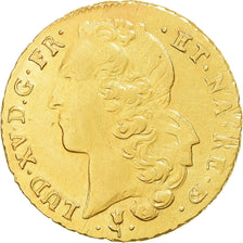 Francja, Louis XV, double louis d'or de Béarn au bandeau, 1754, Pau, Złoto