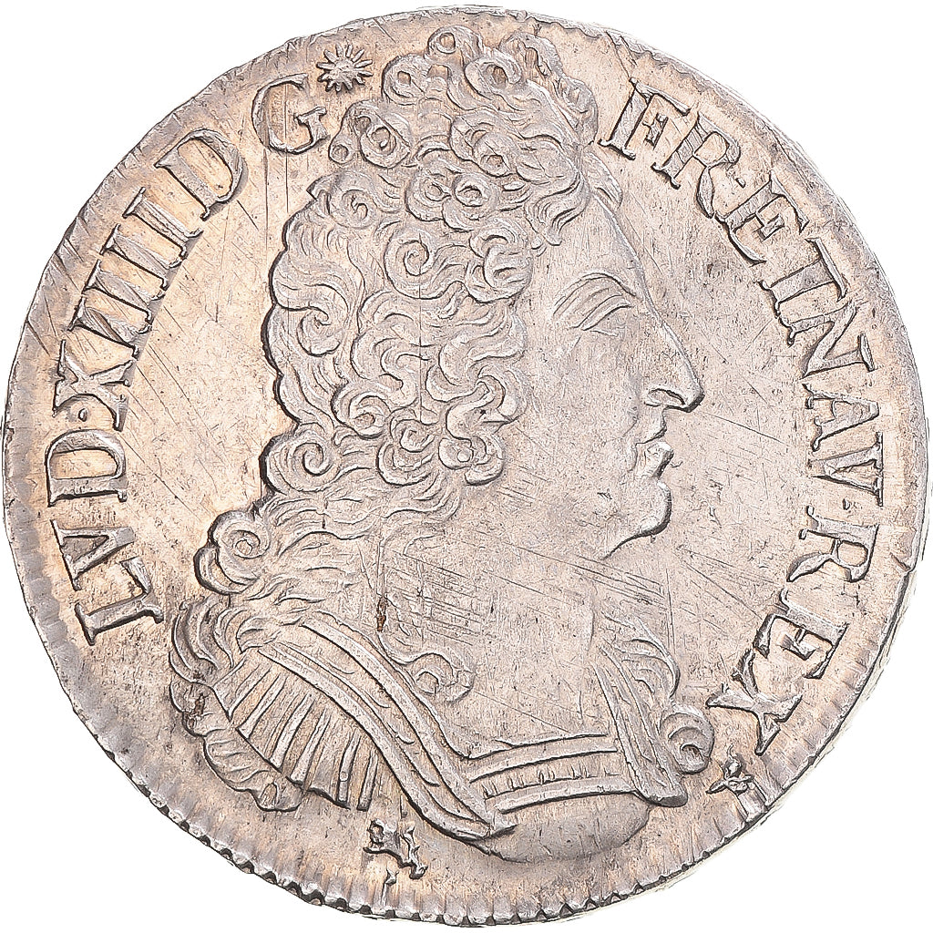 France, Louis XIV, Ecu aux 3 couronnes, 1709, Rennes, Argent, SUP+, Gadoury:229