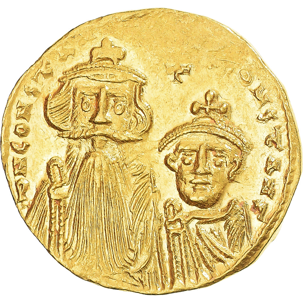 Constans II and Constantine IV, Solidus, 654-659, Constantinople, Gold, VZ