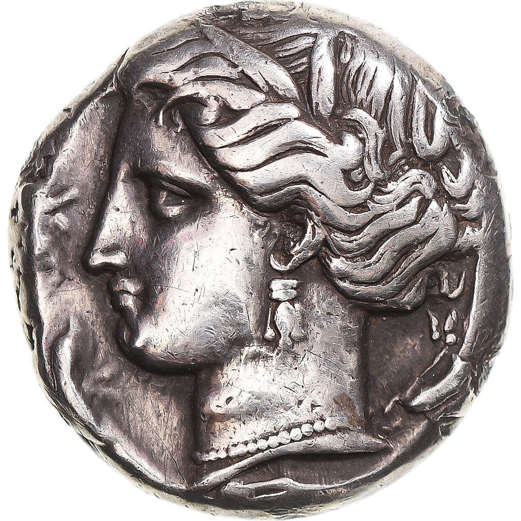 Carthaginian Sicily, Tetradrachm, ca. 320-300 BC, Entella?, Silver, VF(30-35)