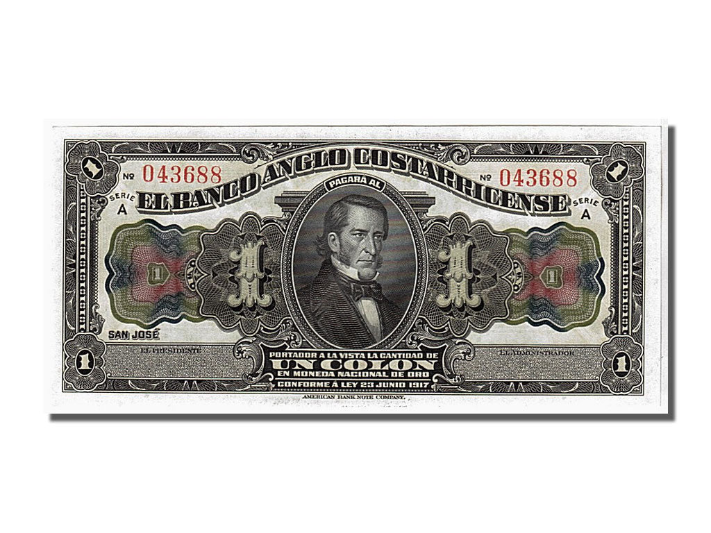 Billete, 1 Colon, 1917, Costa Rica, UNC