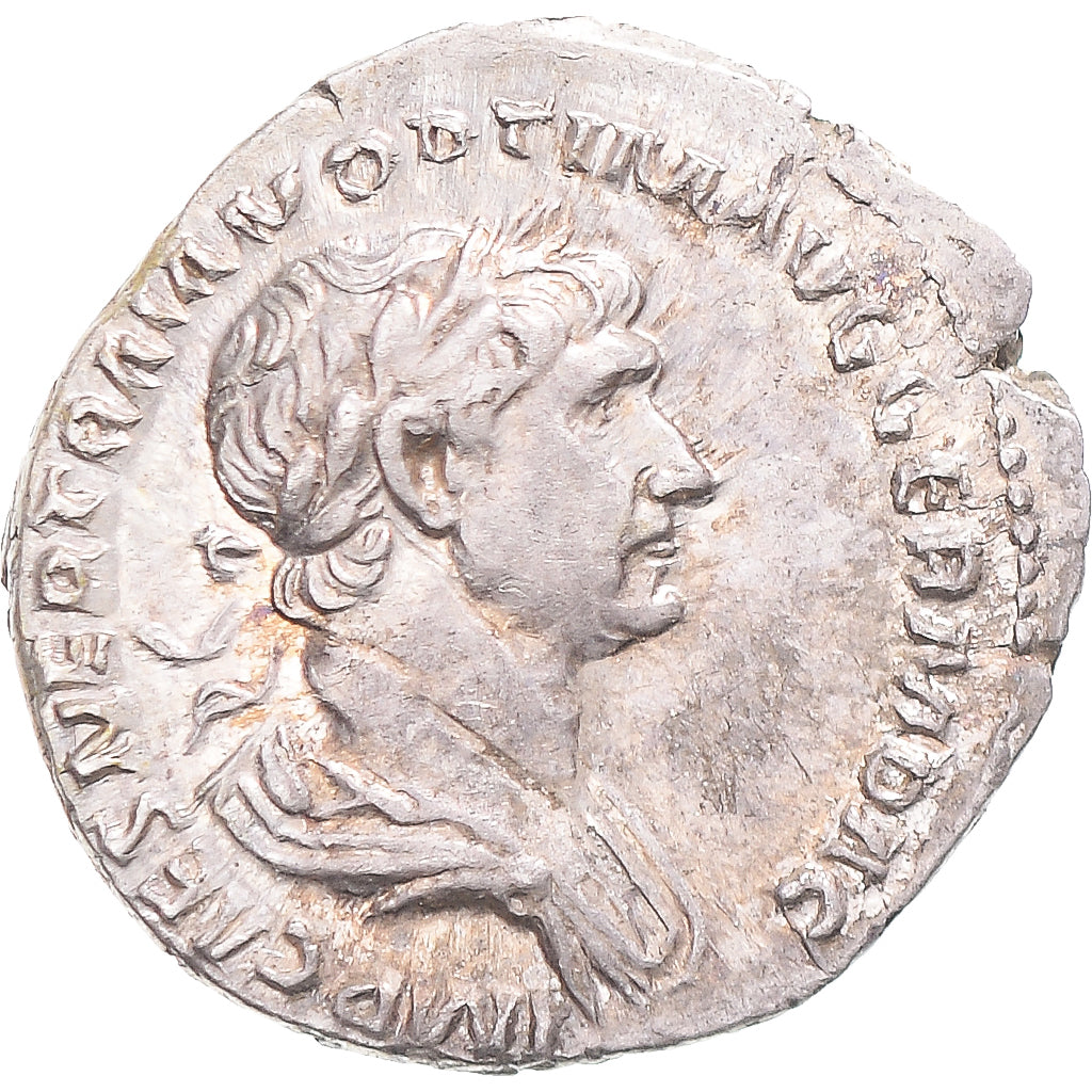Münze, Trajan, Denarius, 116-117, Rome, VZ, Silber, RIC:361