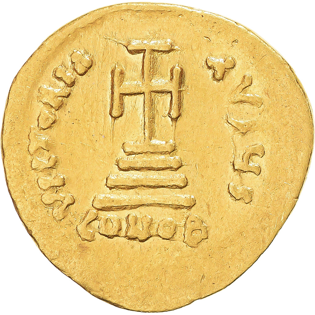 Heraclius, with Heraclius Constantine, Solidus, 616-625, Constantinople, Gold