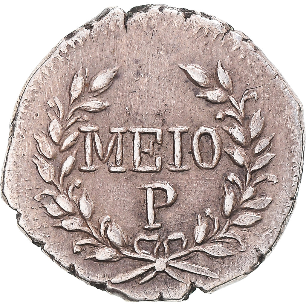 Munten, INDIA-PORTUGEES, Pedro V, 1/2 pardau, 1857, Goa, PR, Zilver, KM:280