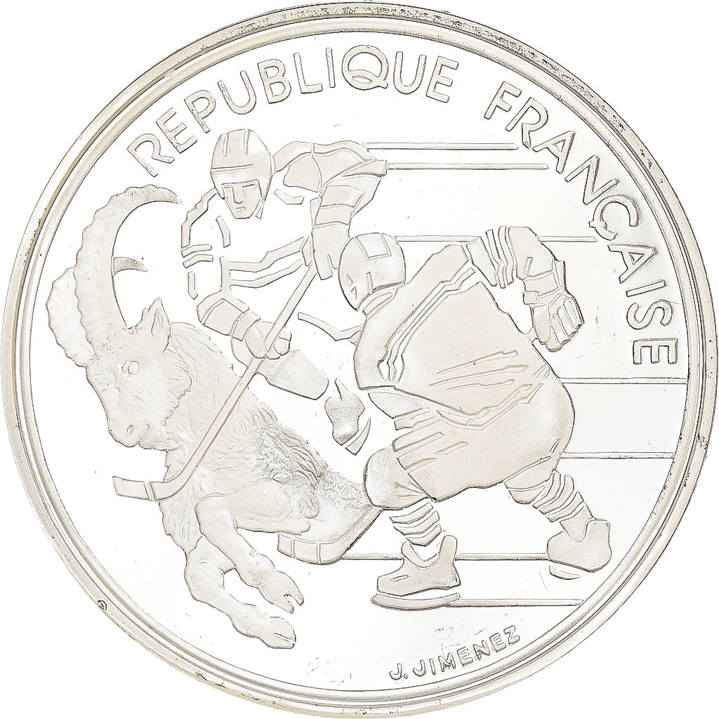 Moeda, França, albertville 92, 100 Francs, 1991, Monnaie de Paris, Proof