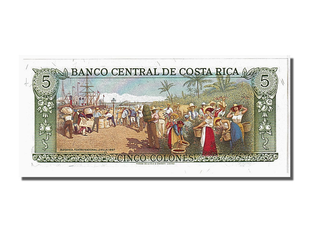 Banknote, Costa Rica, 5 Colones, 1986, KM:236d, UNC(65-70)
