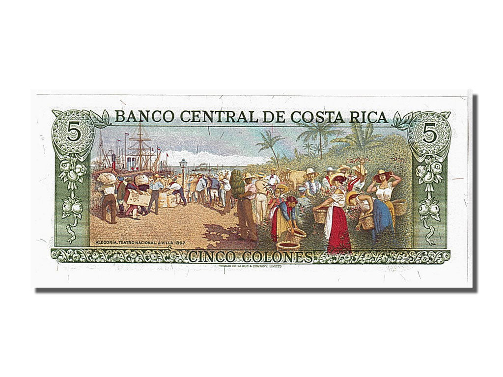Geldschein, Costa Rica, 5 Colones, 1986, UNZ