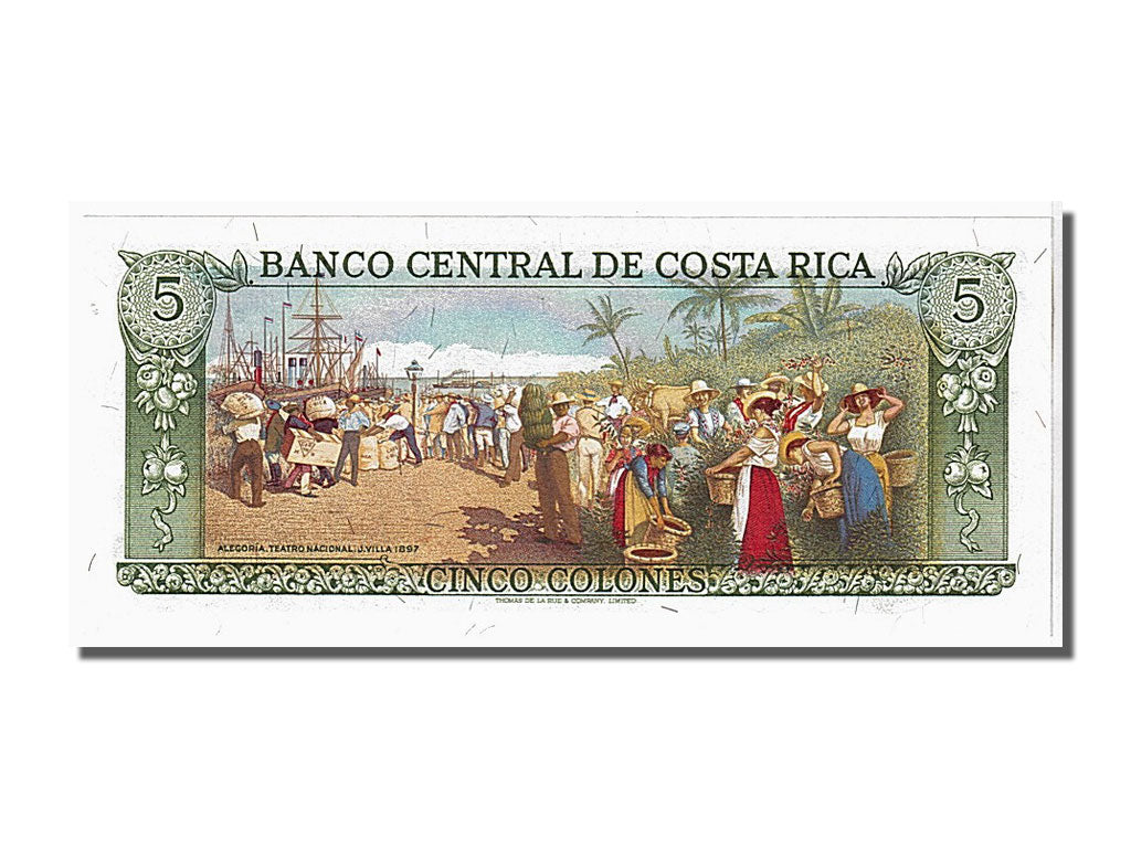 Banknote, Costa Rica, 5 Colones, 1986, KM:236d, UNC(65-70)