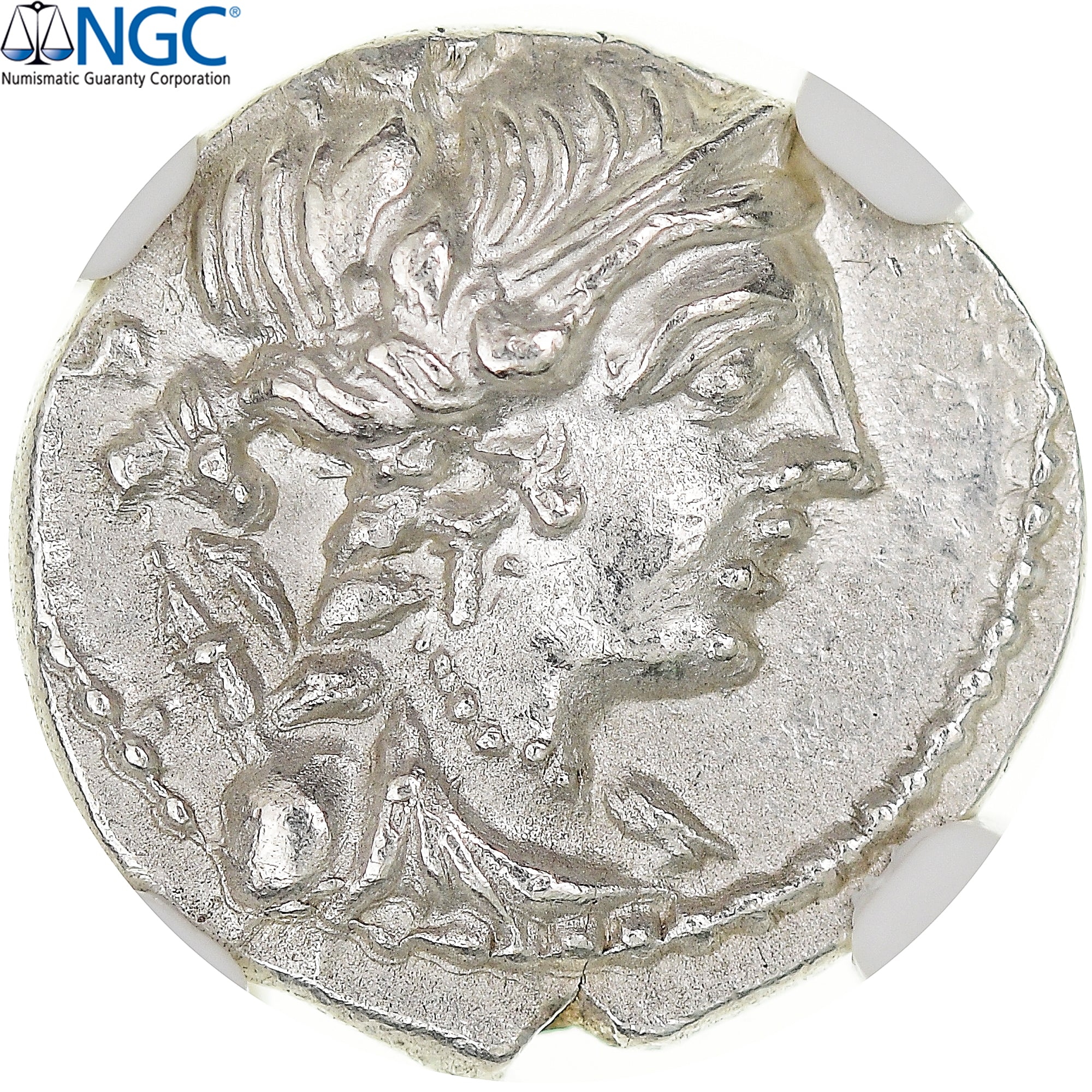 Coin, Gaul, Drachm, ca. 125-90 BC, Marseille, graded, NGC, MS 5/5 4/5, MS(63)