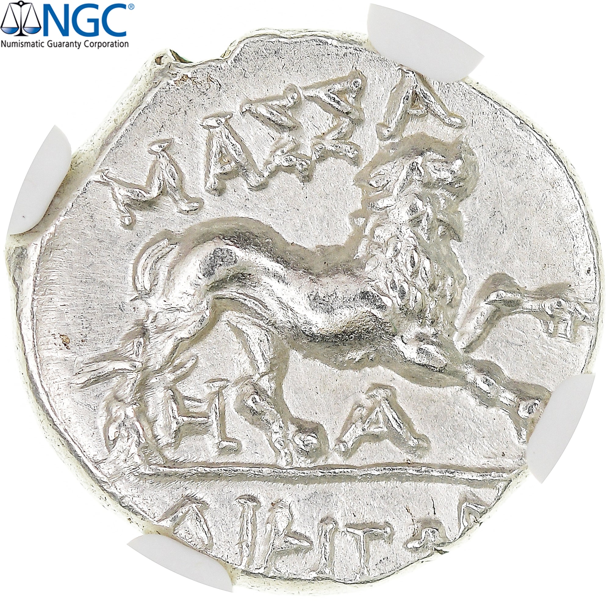 Coin, Gaul, Drachm, ca. 125-90 BC, Marseille, graded, NGC, MS 5/5 4/5, MS(63)