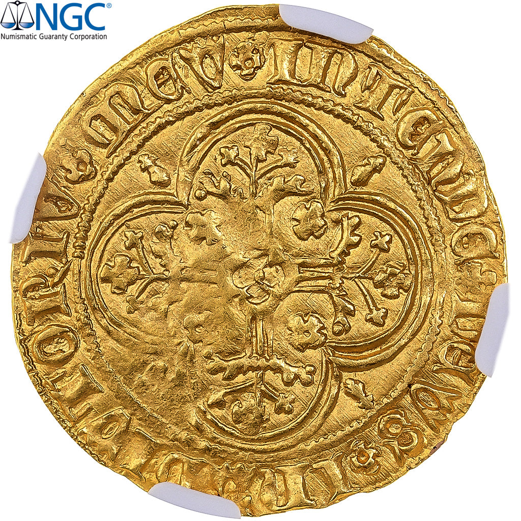 Duchy of Brittany, Jean V, Florin d’or au chevalier, 1420-1423, Nantes, Oro