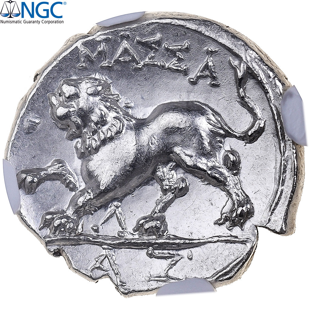 Gaul, Drachm, ca. 125-90 BC, Massalia, Silver, NGC, MS 5/5 3/5, Depeyrot:44.6