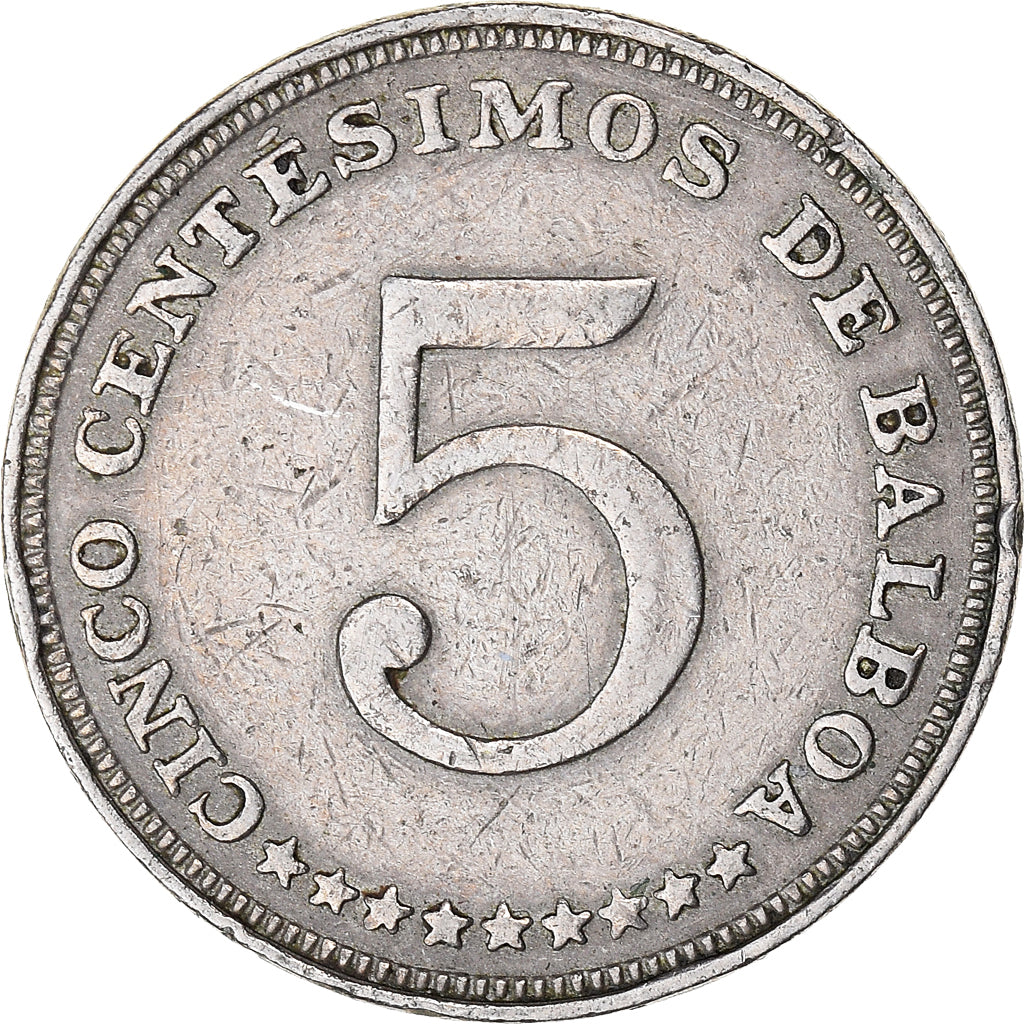 Moneta, Panama, 5 Centesimos, 1966