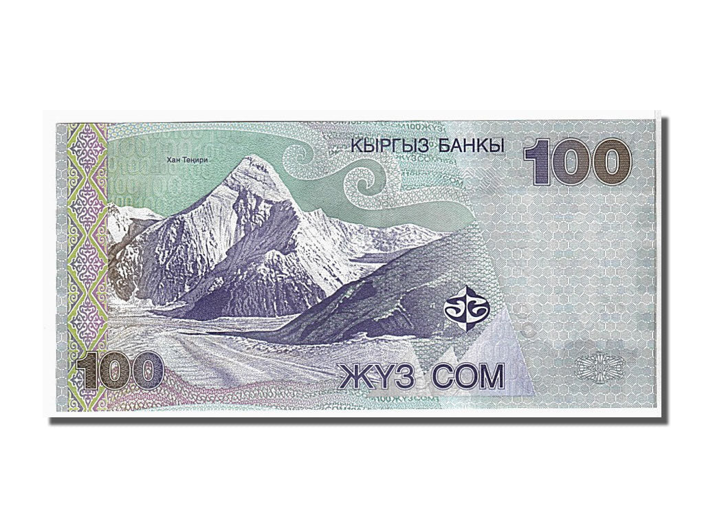 Banknote, KYRGYZSTAN, 100 Som, 2002, KM:21, UNC(65-70)